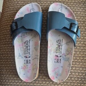 Birki's Retro Slide Sandal Aqua Teal Blue Retro Soul Ladies 10 Men 8 Birkenstock